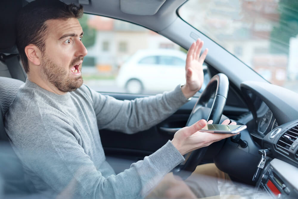 Distracted driving can cause serious car accidents.