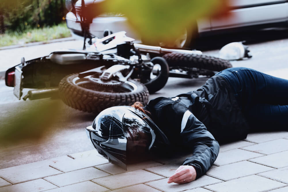 Wearing a helmet can help you in an insurance claim after a motorcycle accident. 