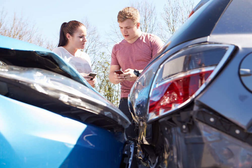 How should I talk to the other driver after a minor accident?