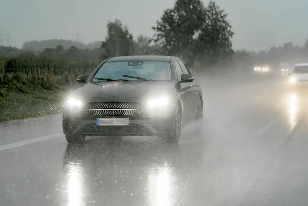 Is hydroplaning an at fault accident?